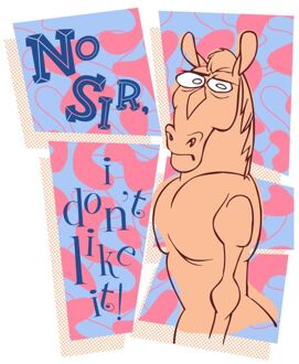 Ren & Stimpy No Sir I Don't Like It! Men's T-Shirt - Wit - S