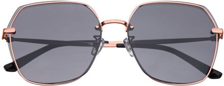 Renata-zonnebril Zwart en roségoud - One Size