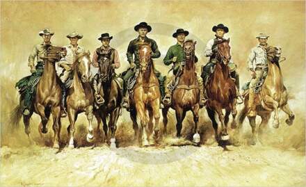 Renato Casaro - The Magnificent Seven Kunstdruk 100x61cm