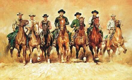 Renato Casaro - The Magnificent Seven Kunstdruk 138x85cm