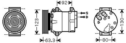 Renault Airco Compressor -05 2.0 16v 4300K369