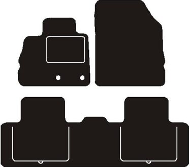 Renault Automatten passend voor Renault Scenic / Grand Scenic met opbergvakken 2004 - MSN1360941