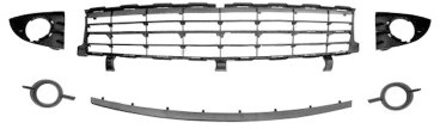 Renault BUMPERGRILL ONDER 8/06+ Set +/zonder MISTLICHTGAT ZWART 4376590