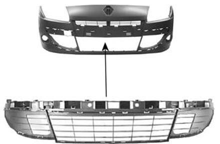 Renault BUMPERGRILL ONDER Centrale zonder PDC-GATEN 4380590