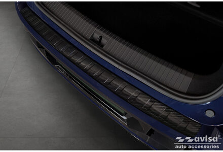 Renault Echt 3D Carbon Achterbumperprotector passend voor Renault Megane E-Tech 2021- 'Ribs' AV249319