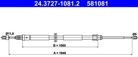 Renault Handremkabel 24372710812