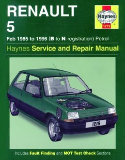 Renault Haynes Werkplaatshandboek Renault 5 benzine (Feb 1985-1996) classic reprint 1219