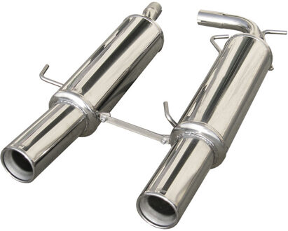 Renault InoxCar uitlaat passend voor 'Centraal' Renault Clio RS (Fase 3) 2004- 2x102mm IXRECL14102