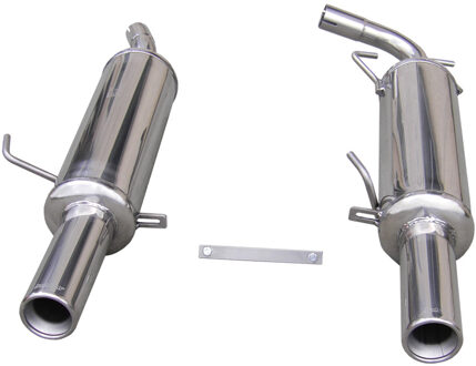 Renault InoxCar uitlaat passend voor 'Centraal' Renault Clio RS (Fase 3) 2004- 2x80mm IXRECL1480