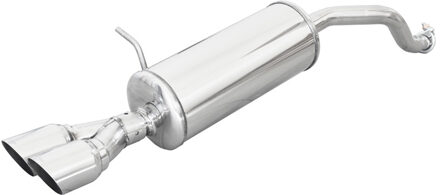 Renault InoxCar uitlaat passend voor Renault Clio 4 1.2 75pk 2013- 2x80mm Racing IXRECL32RA