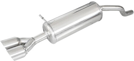 Renault InoxCar uitlaat passend voor Renault Clio 4 1.2 GT 120pk 2013- 2x80mm Racing IXRECL35RA