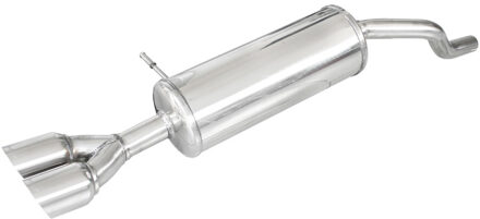 Renault InoxCar uitlaat passend voor Renault Clio 4 1.5 Dci 75pk 2015- Ø 40 2x80mm Racing IXRECL38RA