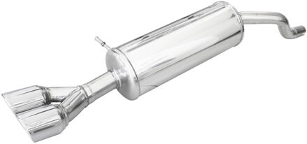 Renault InoxCar uitlaat passend voor Renault Clio 4 1.5 Dci 75pk 2015- Ø 40 2x80mm X-Race IXRECL38XR80