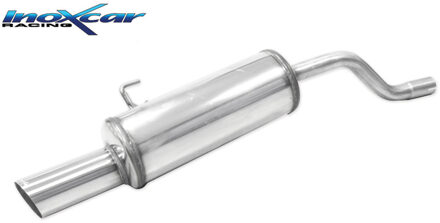 Renault InoxCar uitlaat passend voor Renault Clio II 1.4 16v 98pk 1999- 1x90mm Rally IXRECL0790RA