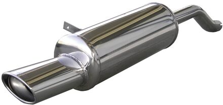 Renault InoxCar uitlaat passend voor Renault Clio III 1.4 16v (98pk) 2005- 120x80mm IXRECL19120