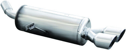 Renault InoxCar uitlaat passend voor Renault Megane III Coupe 2.0 Tce (180pk) 2011- Ø55mm 2x80mm Racin IXREME18RA