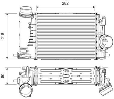 Renault Intercooler, inlaatluchtkoeler 818316