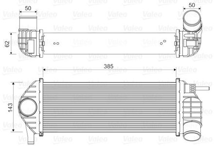 Renault Intercooler, inlaatluchtkoeler 818584