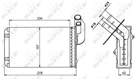 Renault Kachelradiateur, interieurverwarming 58836