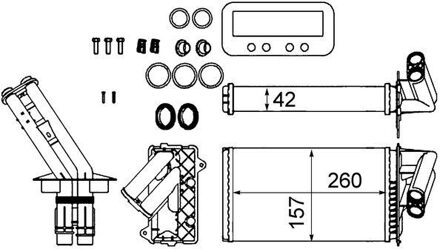 Renault Kachelradiateur, interieurverwarming AH103000S