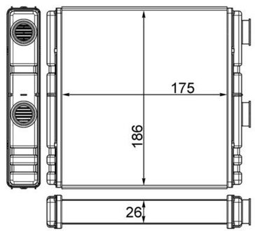 Renault Kachelradiateur, interieurverwarming AH262000S
