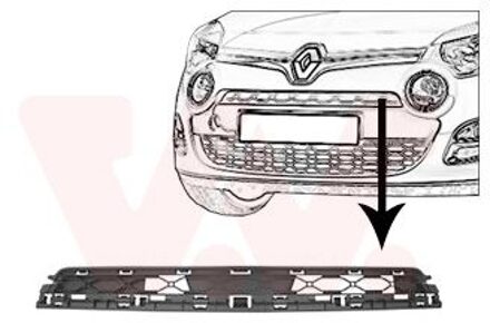 Renault Luchtgrille Boven 4372591