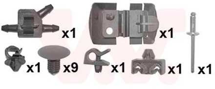 Renault montageset motorkap 4339797