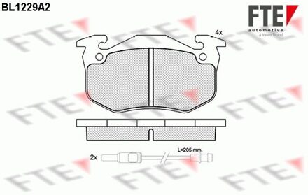Renault Remblokken set BL1229A2