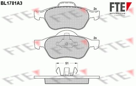 Renault Remblokken set BL1781A3