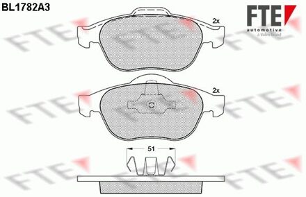 Renault Remblokken set BL1782A3