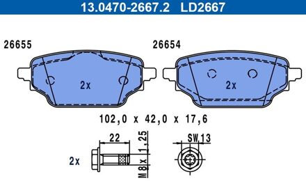 Renault Remblokkenset, schijfrem 13047026672