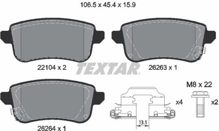 Renault Remblokkenset, schijfrem 2210401