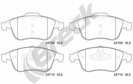 Renault Remblokkenset, schijfrem 247090070100