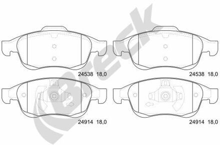 Renault Remblokkenset, schijfrem 249140065100