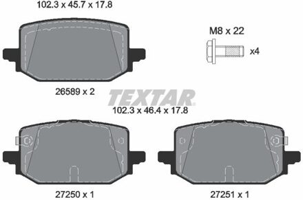 Renault Remblokkenset, schijfrem 2658903