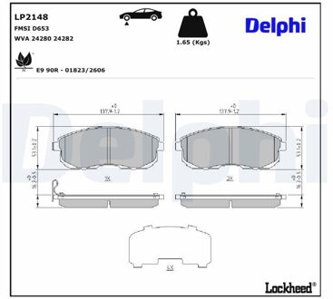 Renault Remblokkenset, schijfrem LP2148