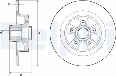 Renault Remschijf BG9136RS