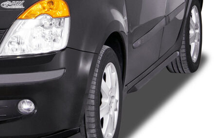 Renault Sideskirts 'Slim' passend voor Renault Modus 2004- (ABS zwart glanzend) RDSRE20