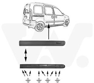 Renault Sier- / beschermingspaneel, deur 4311424