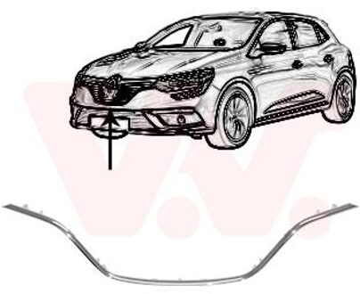 Renault Sier- / Beschermingspaneel, radiateurgrille 4407515