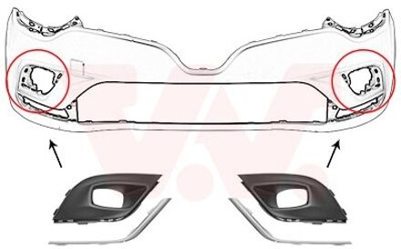Renault Ventilatiegrille, bumper 4420599