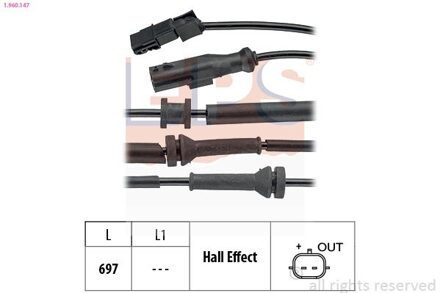 Renault Wielsnelheidssensor 1960147