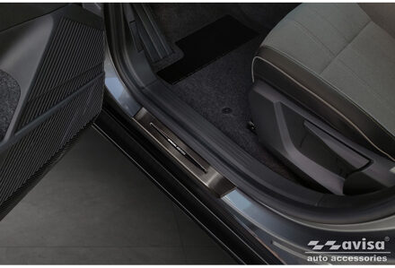 Renault Zwart RVS Instaplijsten passend voor Renault Megane E-Tech 2022- - 'Special Edition' - 4-delig AV218040