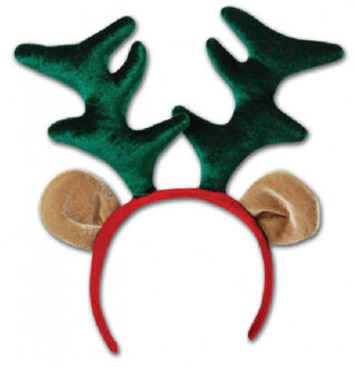 Rendier diadeem - met gewei en oren - kerstaccessoires - haarband Multi
