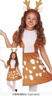 Rendier Jurkje met Diadeem Gewei Kind Multikleur - Print