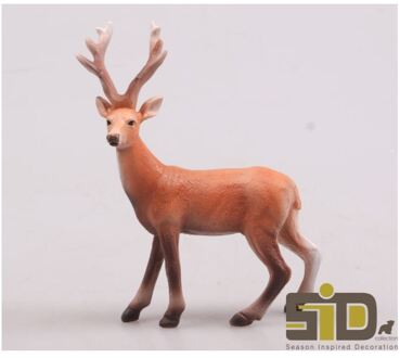 Rendier poly naturel 11x6x15cm bruin