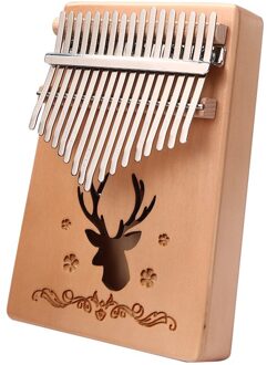 Rendier Print Kalimba Vinger Piano Afrikaanse Sanza 17 Toetsen Sparren Duim Mbira Voor Muziek Liefhebbers Spelen Accessoires