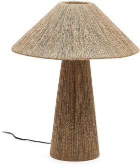 Renee-tafellamp van natuurlijk jute Bruin