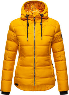 Renesmee dames winter gewatteerde jas – Warm, modern & functioneel Geel