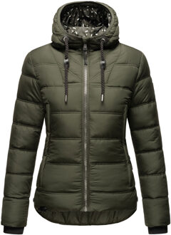 Renesmee dames winter gewatteerde jas – Warm, modern & functioneel Groen